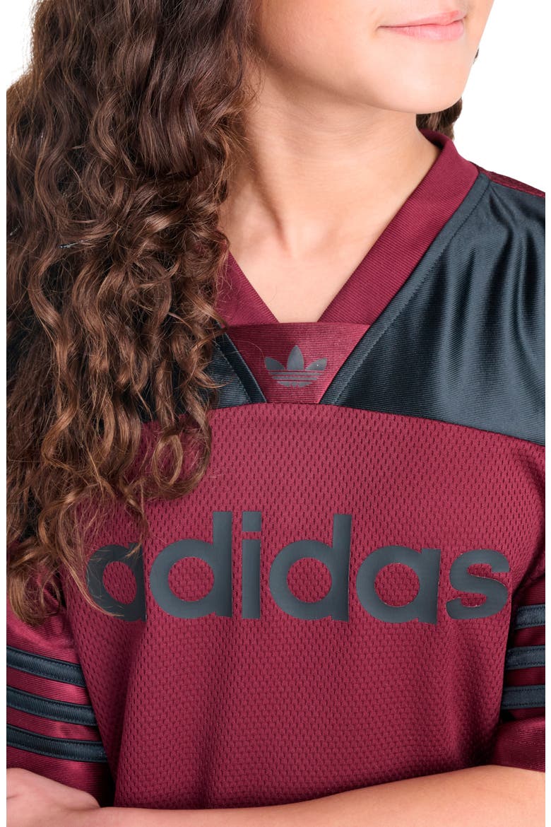 Kids' 3-Stripes Jersey, Alternate, color, DARK RED