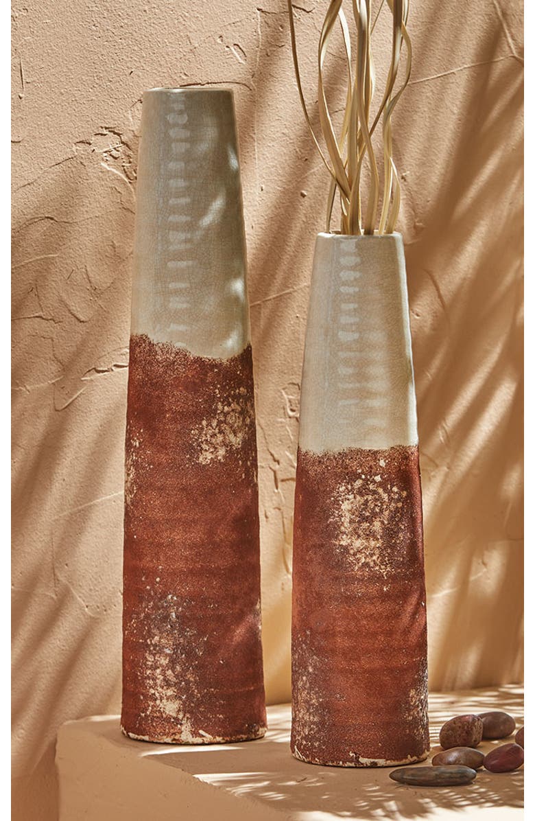 tag Ibiza Rustic Terracotta Decorative Bud Vase in Orange, Alternate, color, Orange