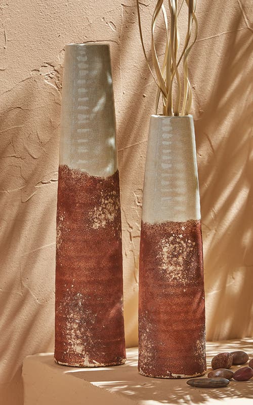 Tag Ibiza Rustic Terracotta Decorative Bud Vase In Brown