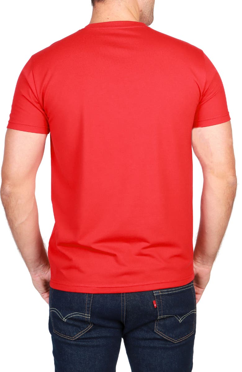 TailorByrd Vibrant Crewneck Mélange Cotton Blend T-Shirt, Alternate, color, Stoplight Red
