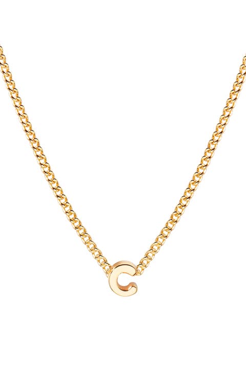 Kira Mini Initial Pendant Necklace