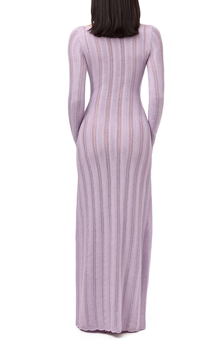 Naked Wardrobe Long Sleeve Knit Maxi Dress, Alternate, color, Lavender