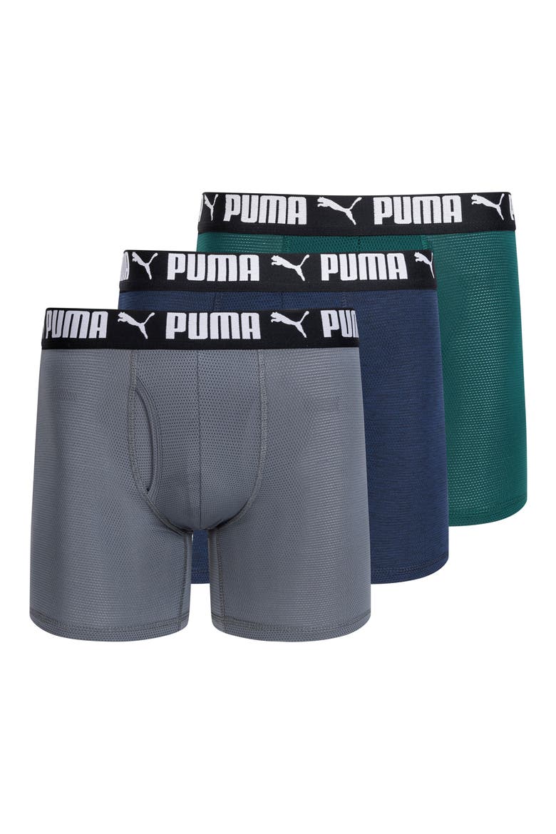 3-Pack Mesh Boxer Briefs, Main, color, NAVY/ GREEN