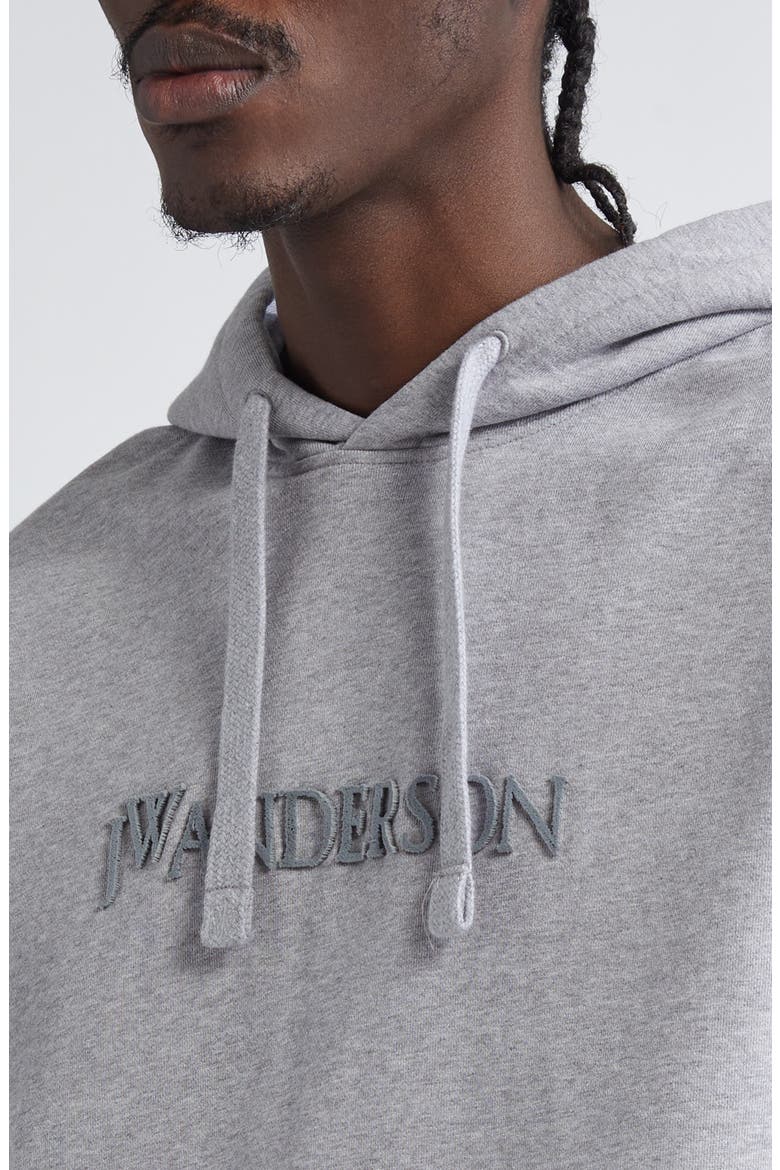 Logo Embroidered Hoodie, Alternate, color, GREY MELANGE