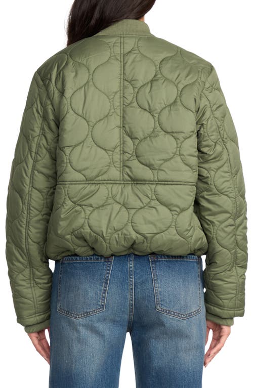 Billabong Cuesta Quilted Bomber Jacket In Metallic