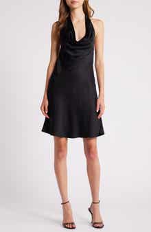 French Connection Ennis Satin Halter Minidress