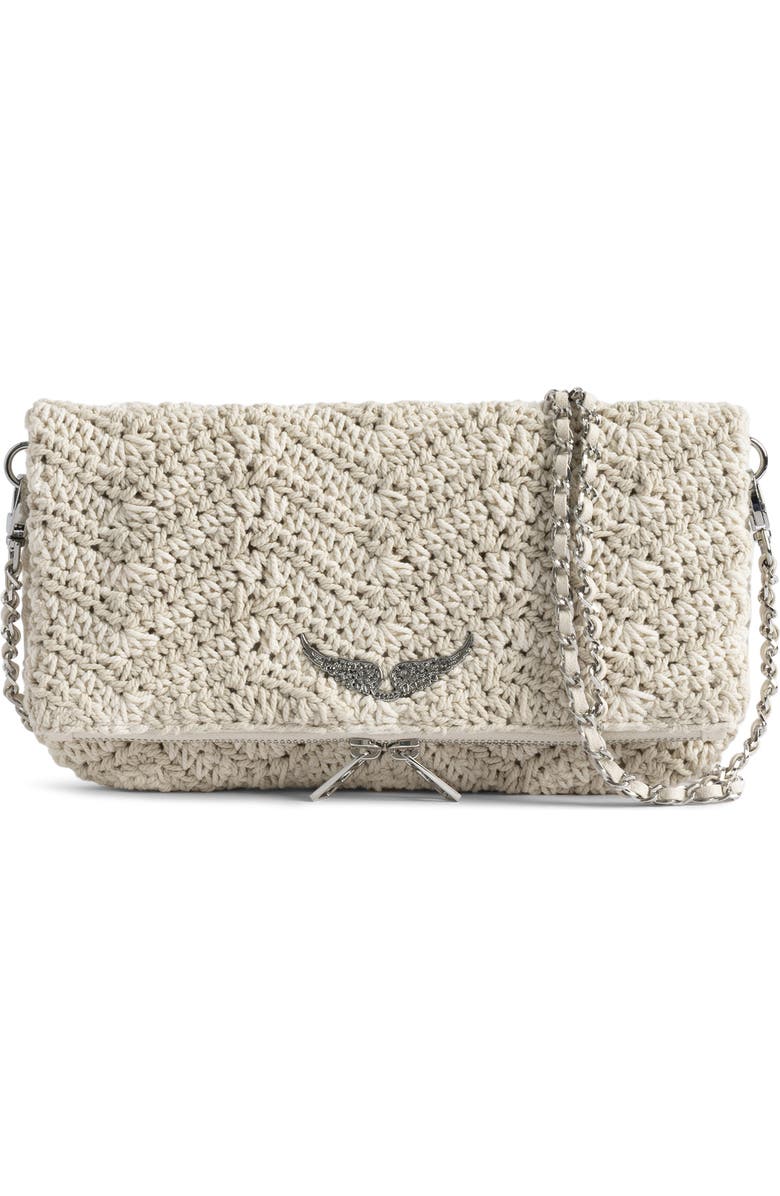 Zadig & Voltaire Rock Macramé Crossbody Bag, Main, color, Flash