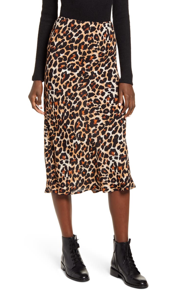 B.O.G. Collective Band of Gypsies Wild Thing Midi Slip Skirt, Main, color, 