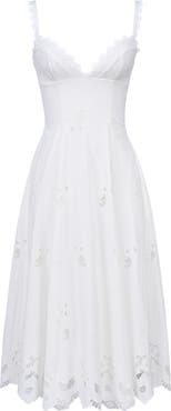 HOUSE OF CB Tatiana Broderie Midi Dress