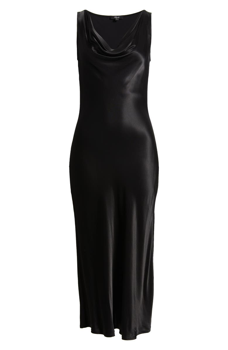 Rails Nat Satin Midi Dress, Alternate, color, Black