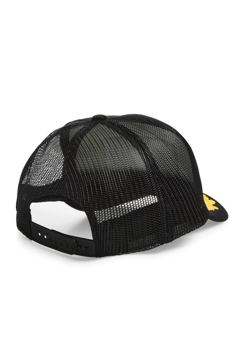 Yacht Club Snapback Trucker Hat, Alternate, color, CAPT'N BLACK/ GOLD
