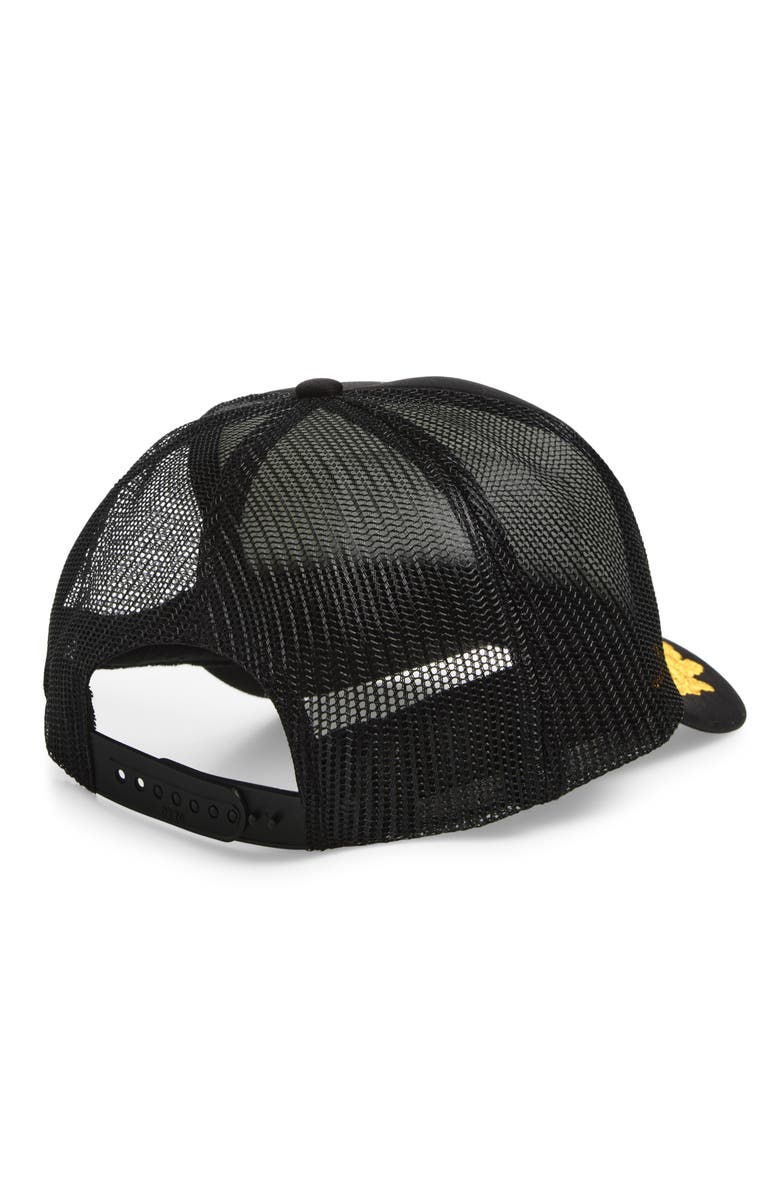 Local Beach Yacht Club Snapback Trucker Hat, Alternate, color, Capt'n Black/ Gold