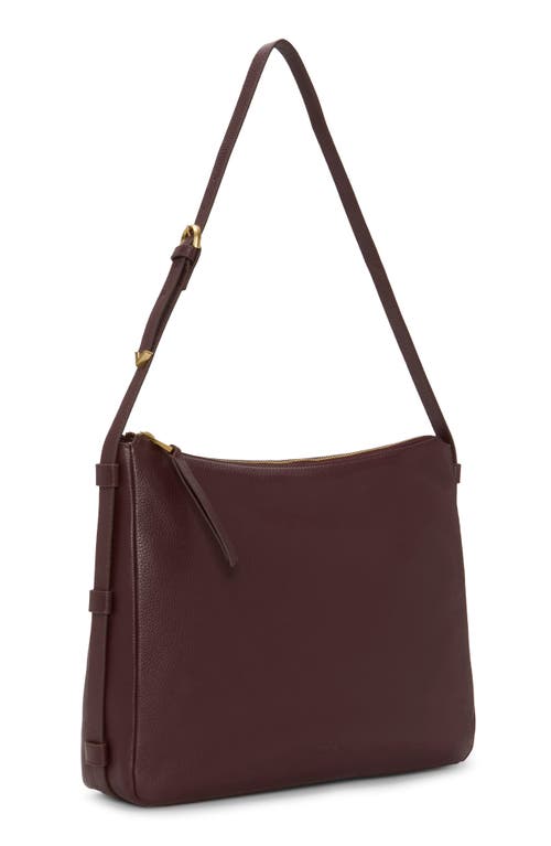 Vince Camuto Noemi Leather Shoulder Bag In Burgundy