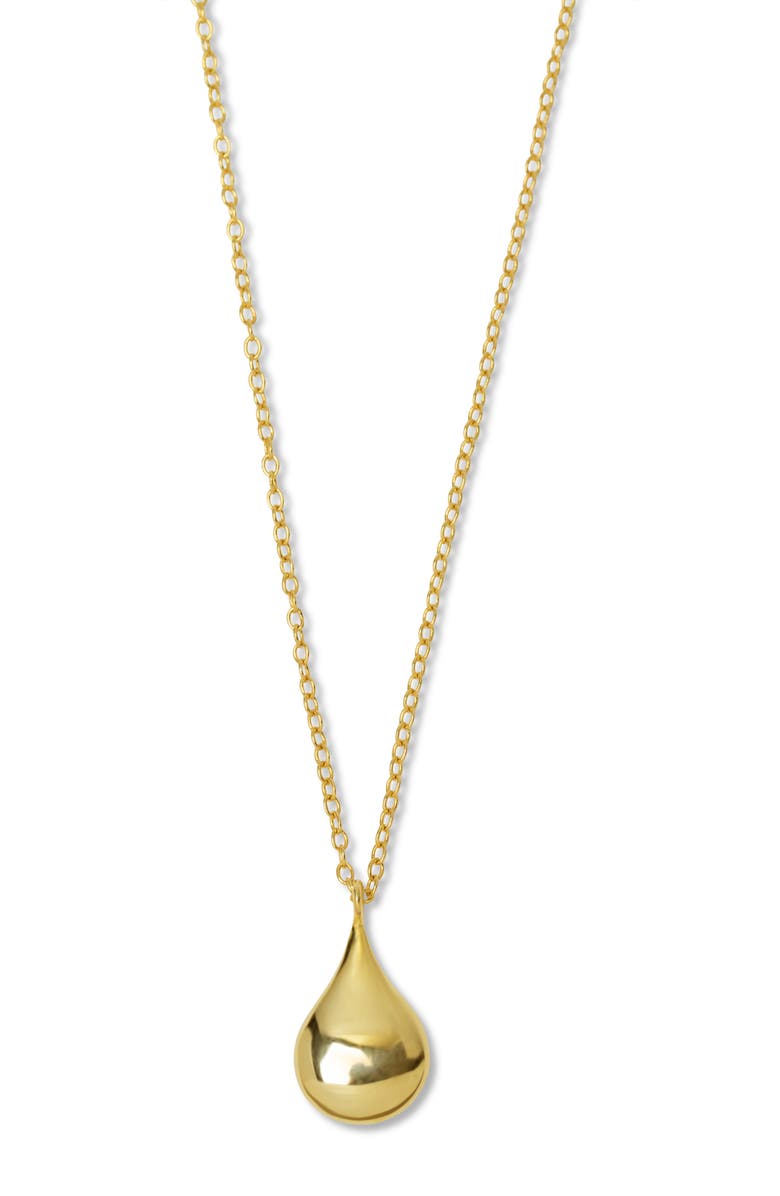 Argento Vivo Sterling Silver Bold Teardrop Pendant Necklace, Main, color, 