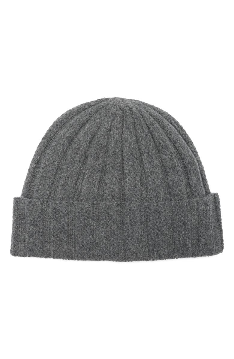Nordstrom Wool & Cashmere Rib Beanie, Main, color, Grey