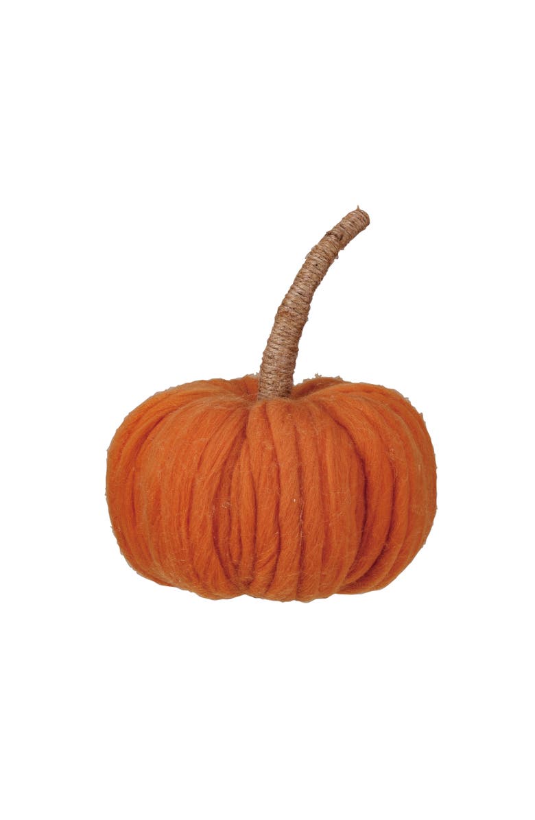 Storied Home Pumpkin with Wrapped Stem, Main, color, Orange