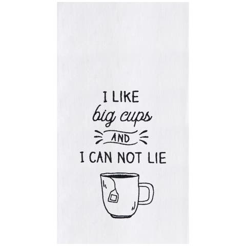 27" x 18" Big Cups Kitchen and Bathroom Embroidered Hand Towel