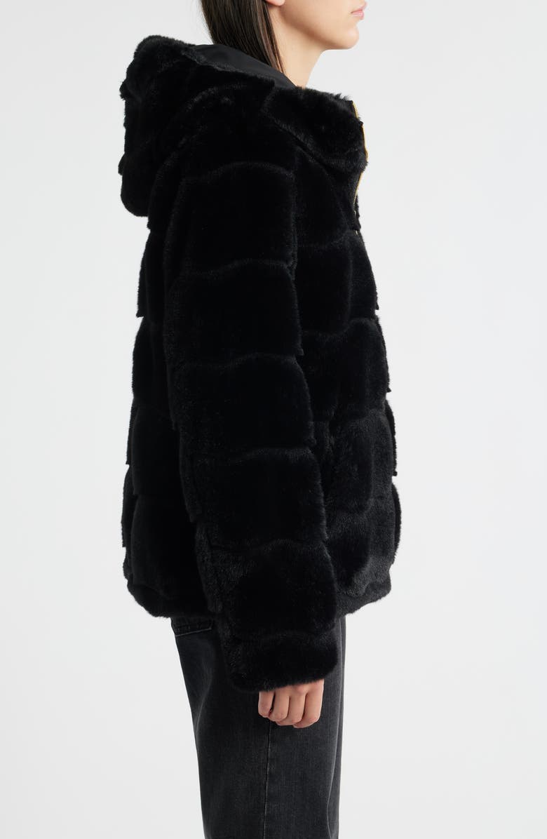 Via Spiga Faux Fur Jacket, Alternate, color, Black