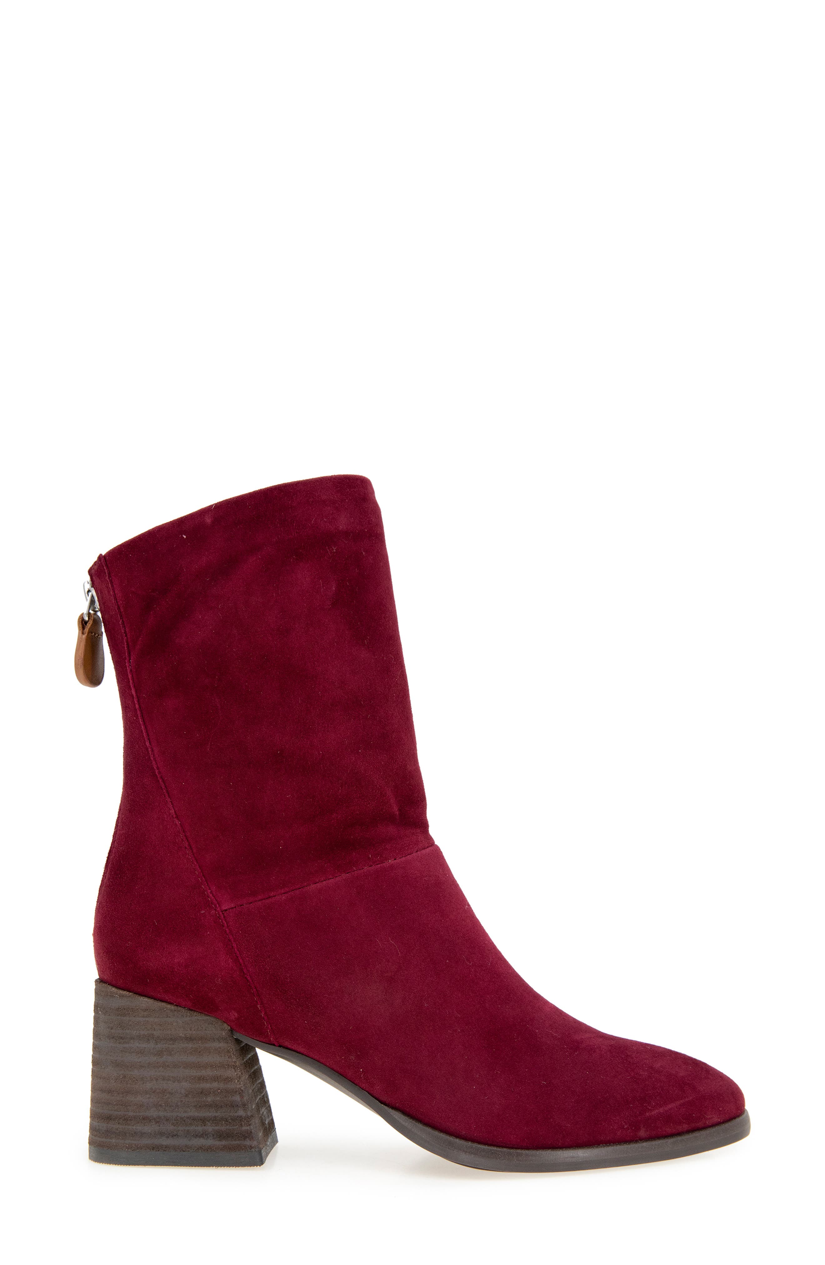 Saranac Leather Bootie, Alternate, color, WINE SUEDE