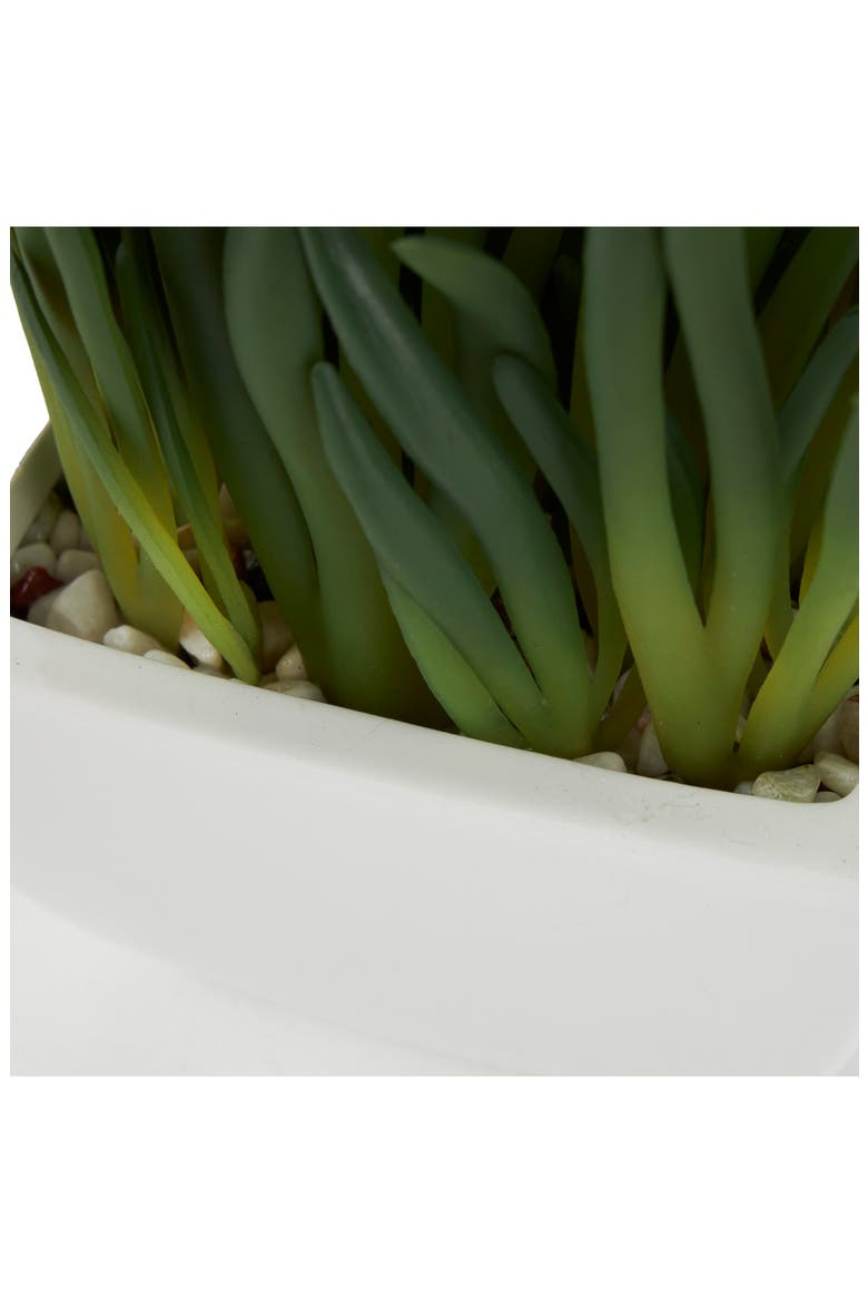 Green Faux Foliage Artificial Potted Plant, Alternate, color, GREEN