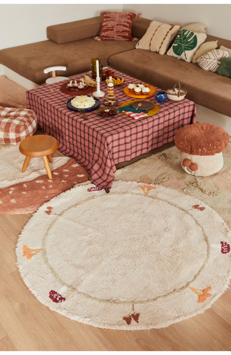 Lorena Canals Boletus Pouf, Alternate, color, Toffee Natural