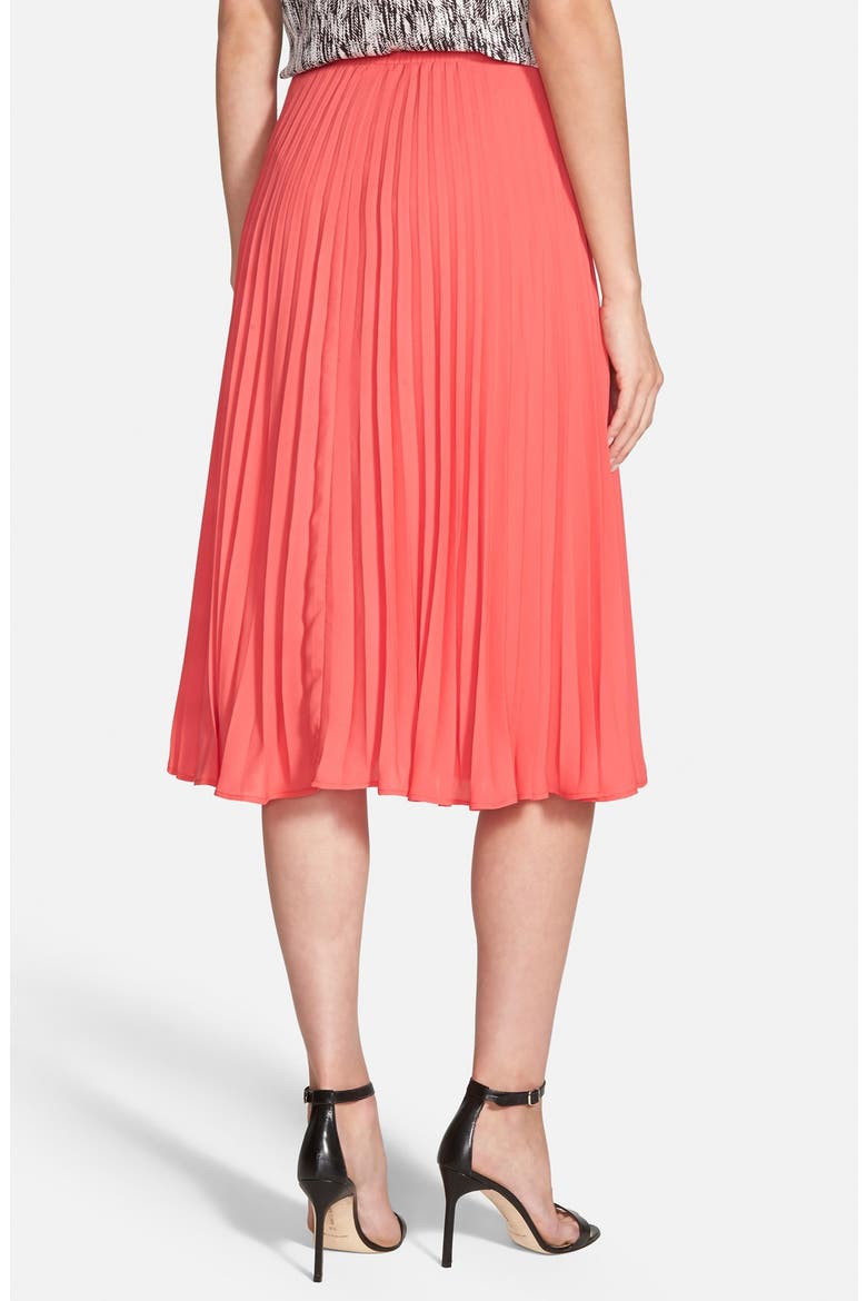 'Santa Ana' Pleated Skirt, Alternate, color, POPPY