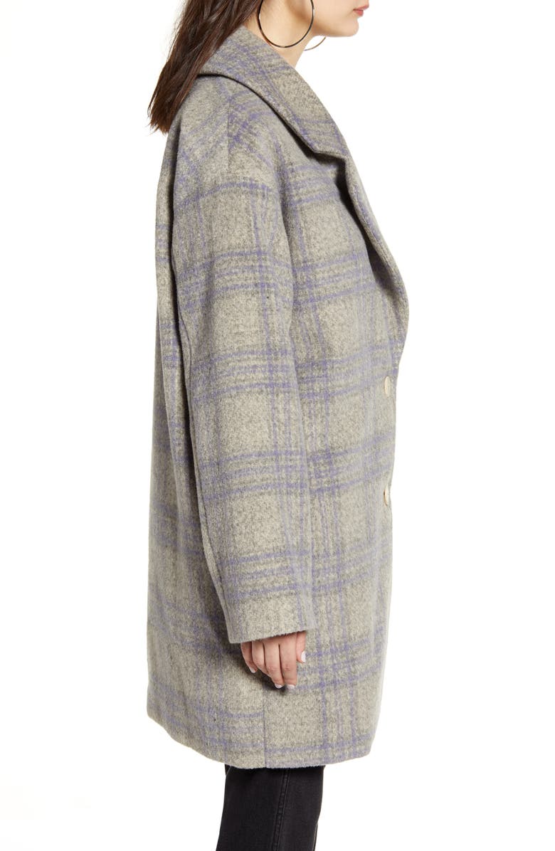 ASTR the Label Plaid Flannel Coat, Alternate, color,