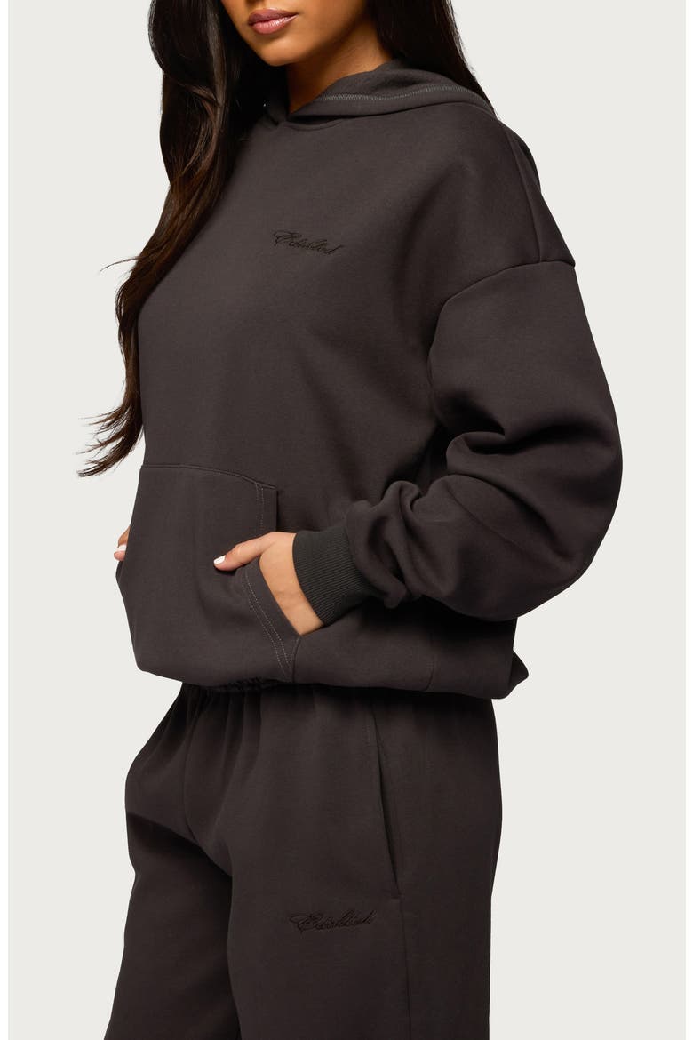 Basic Girl Oversize Hoodie, Alternate, color, DARK-GRAY