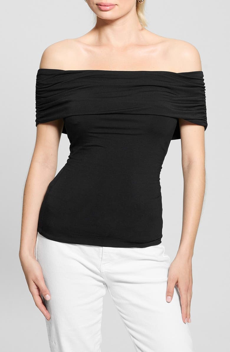 GUESS Off the Shoulder Top, Main, color, 
