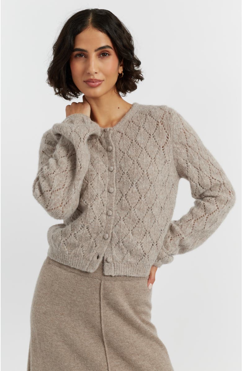 Chinti & Parker Wool Blend Fluffy Diamond Cardigan, Main, color, 
