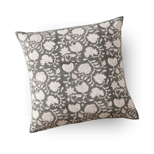 Mela Artisans Blockprint Pillow In Gray