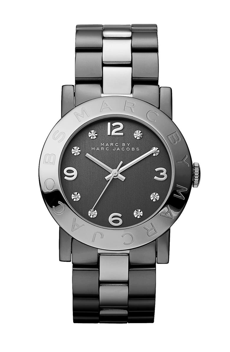 Marc Jacobs 'Amy' Crystal Bracelet Watch, 36mm, Main, color,