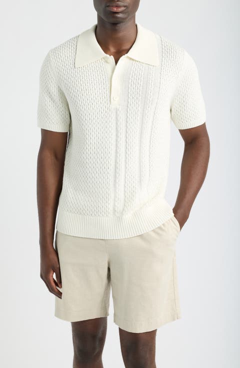 Santino Textured Cotton Polo Sweater