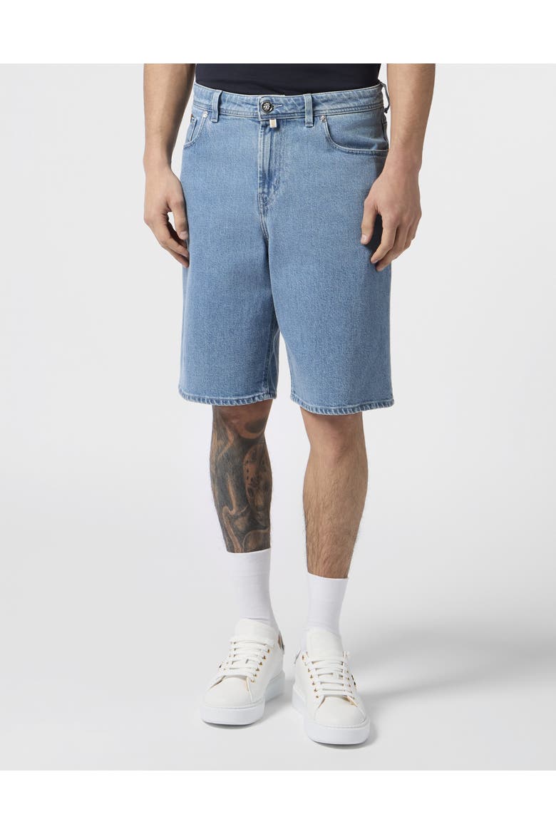 Denim Shorts Bb Signature Men, Main, color, lightblue