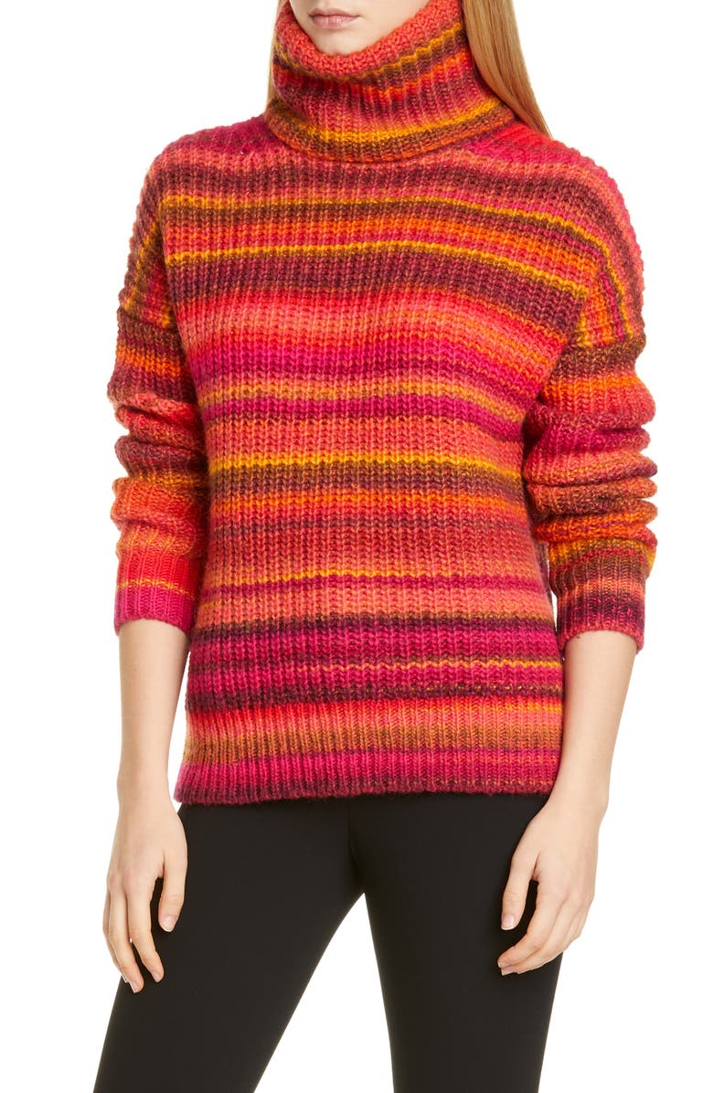 Altuzarra Kelley Stripe Wool Blend Turtleneck Sweater, Main, color,