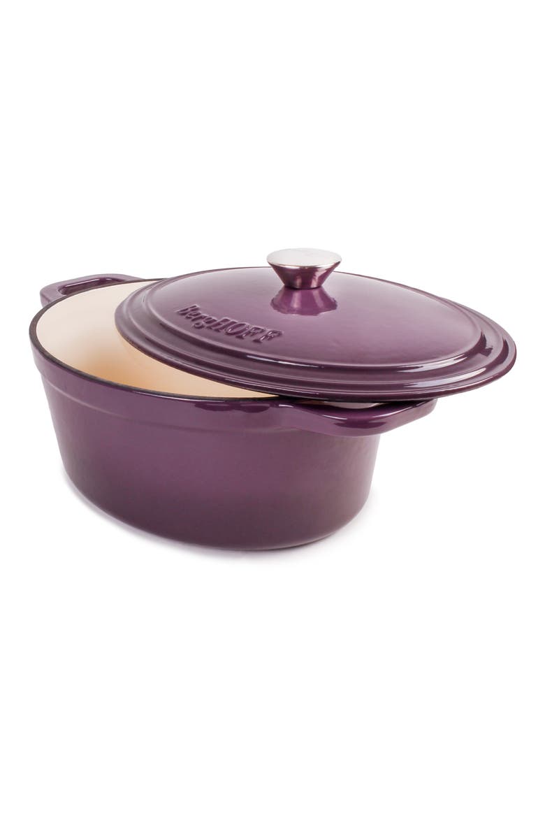 Neo 5 Qt Cast Iron Covered Casserole Dish - Purple, Alternate, color, PURPLE