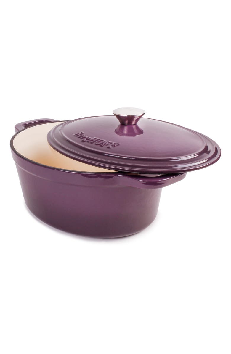 BergHOFF Neo 5 Qt Cast Iron Covered Casserole Dish - Purple, Alternate, color, 