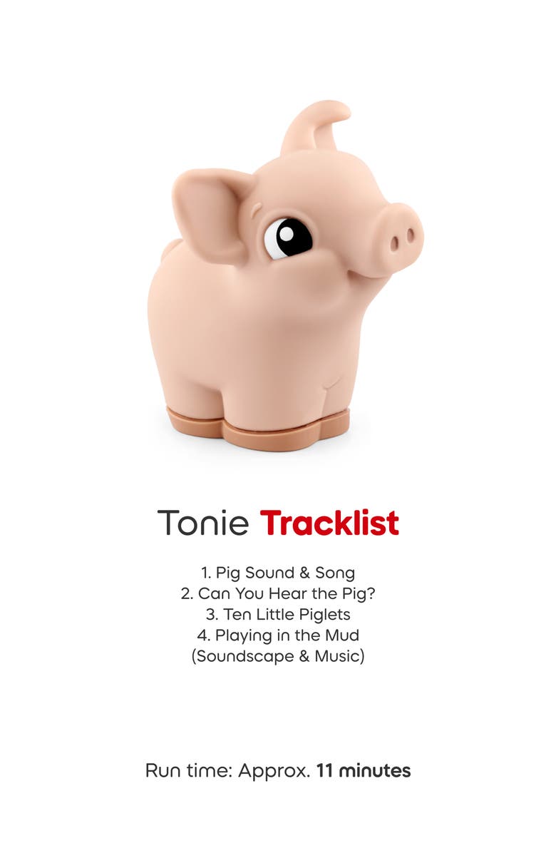 tonies Toniebox 2 with 3-Pack Farm Tonie Audio Characters Bundle, Alternate, color, Grey