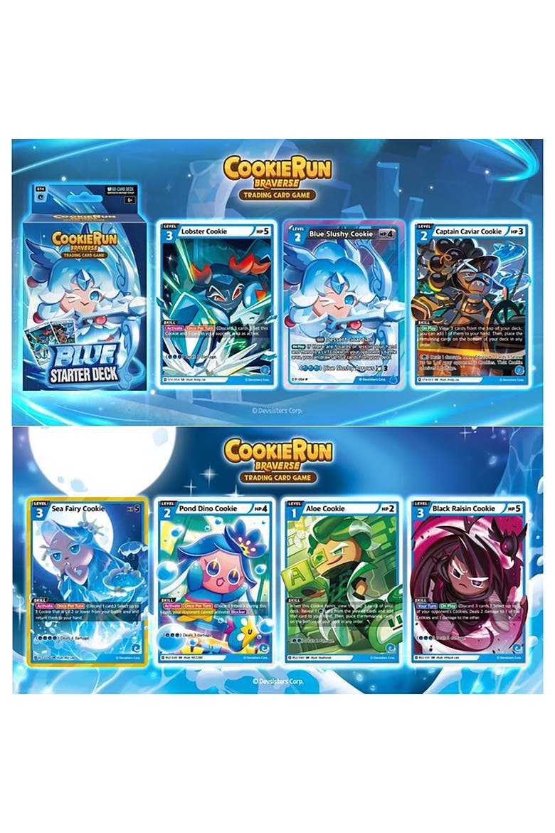 CookieRun Braverse Trading Card Game, Starter Deck Blue, Flexible Game Play, Alternate, color, Multicolored