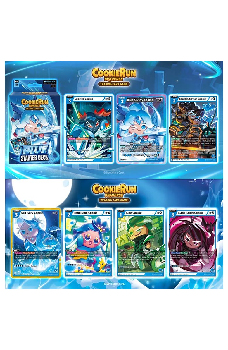 DevSisters CookieRun Braverse Trading Card Game, Starter Deck Blue, Flexible Game Play, Alternate, color, Multicolored