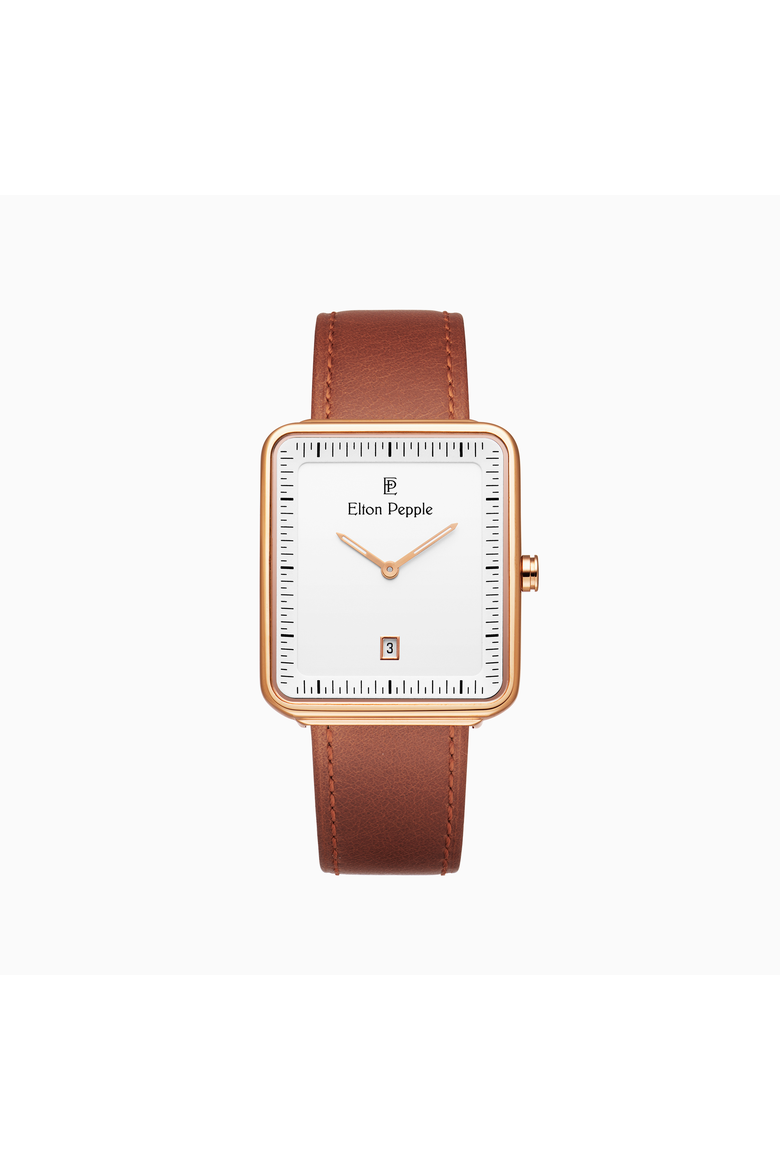 Men's Modern Oakton - Edgewater, 38mm, Main, color, Brown/Rose gold