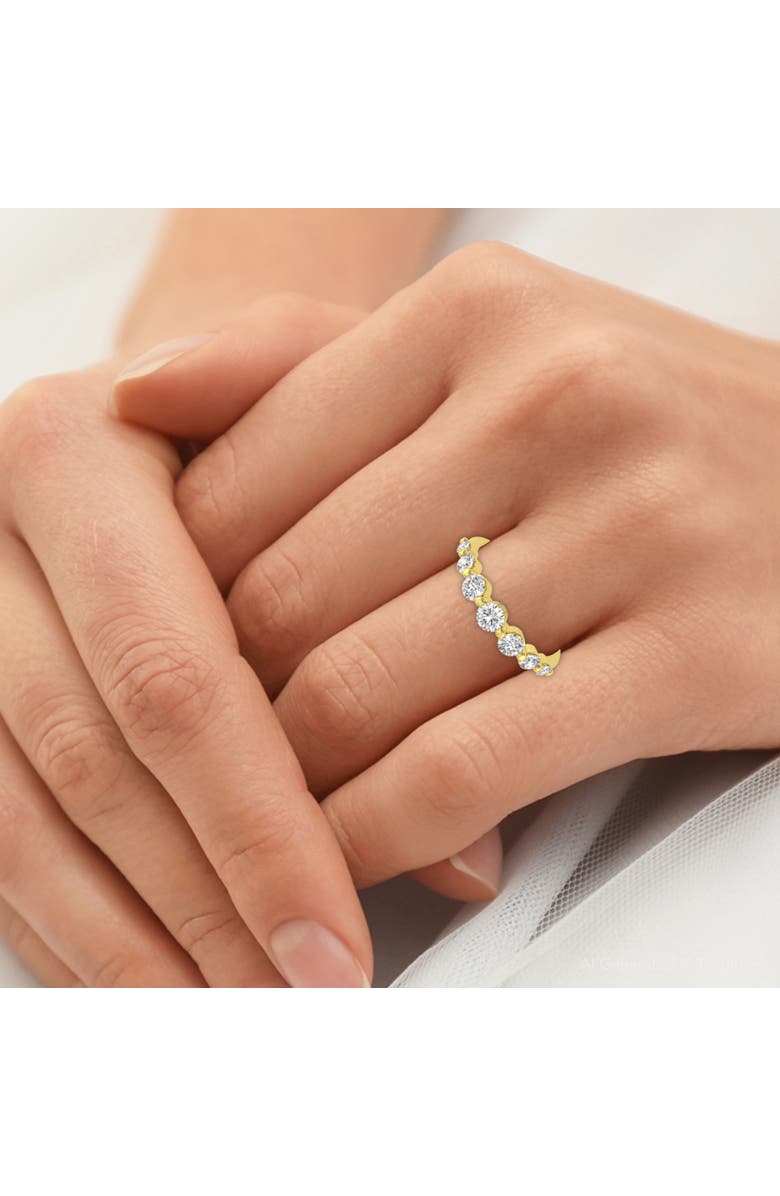 Bliss Diamond 3/4Ct Graduated Diamond Anniversary Wedding Ring 14k Gold Lab Grown, Alternate, color, 14K Yellow Gold