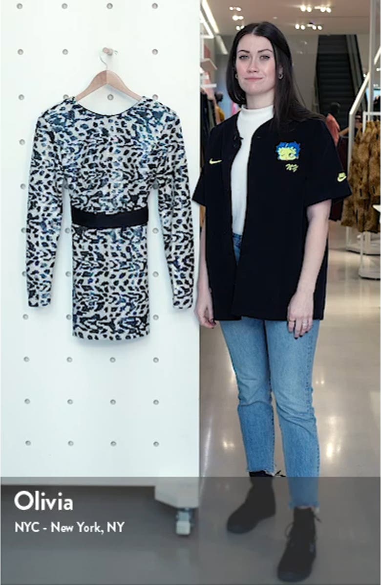 Wanda Long Sleeve Sequin Minidress, sales video thumbnail