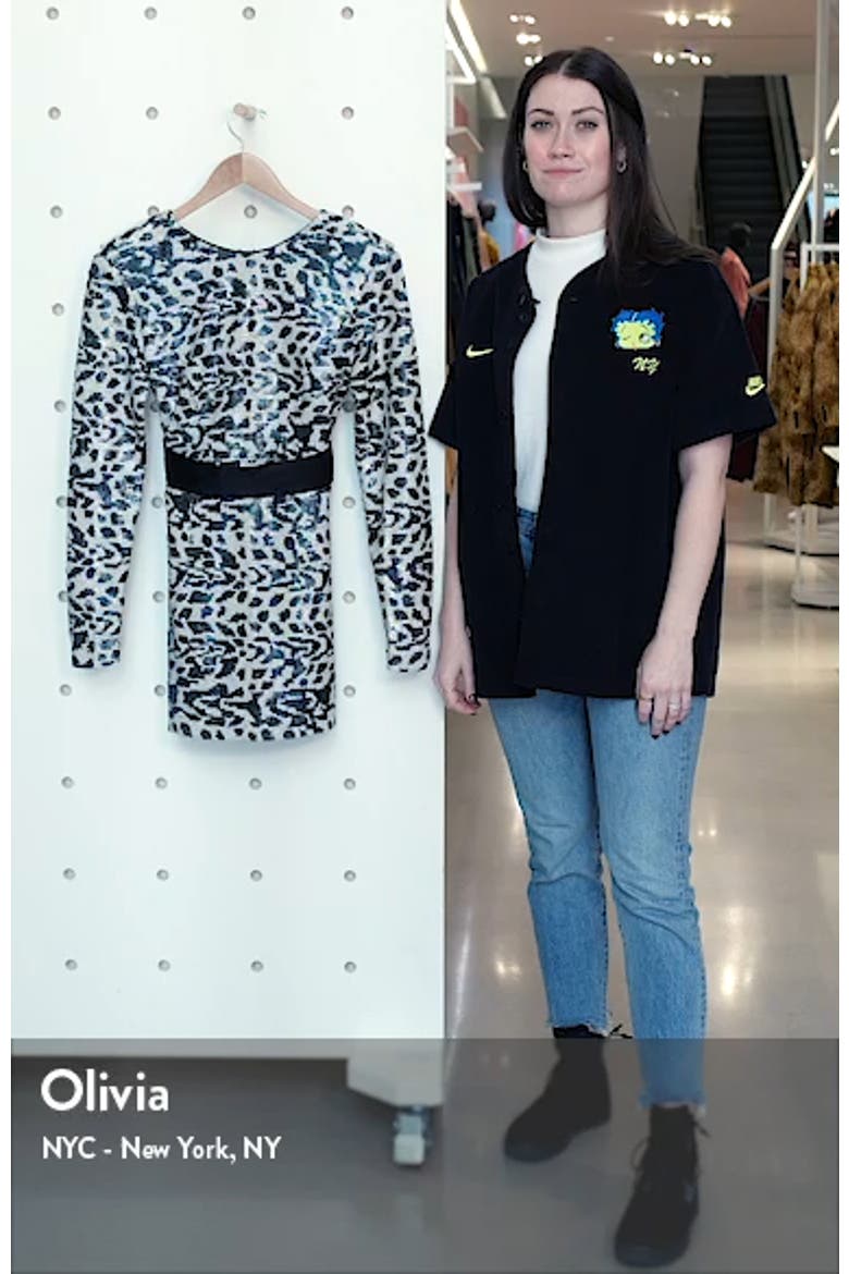 Wanda Long Sleeve Sequin Minidress video