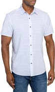 W.R.K Slim Fit Micro Geo Short Sleeve Performance Button-Up Shirt