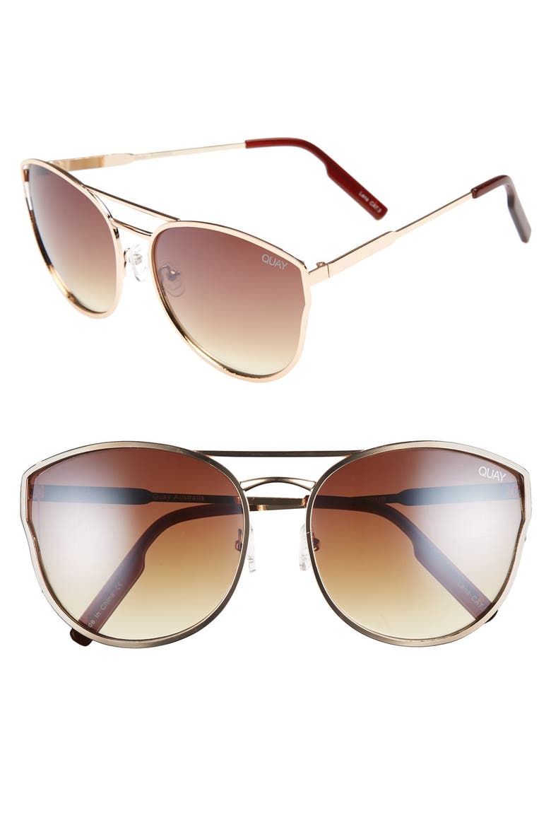 Australia Cherry Bomb 60mm Sunglasses, Main, color, GOLD/ SILVER MIRROR