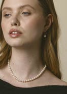 The Pearl Source 6.0-6.5mm Japanese Akoya White Pearl Necklace - AAA Quality