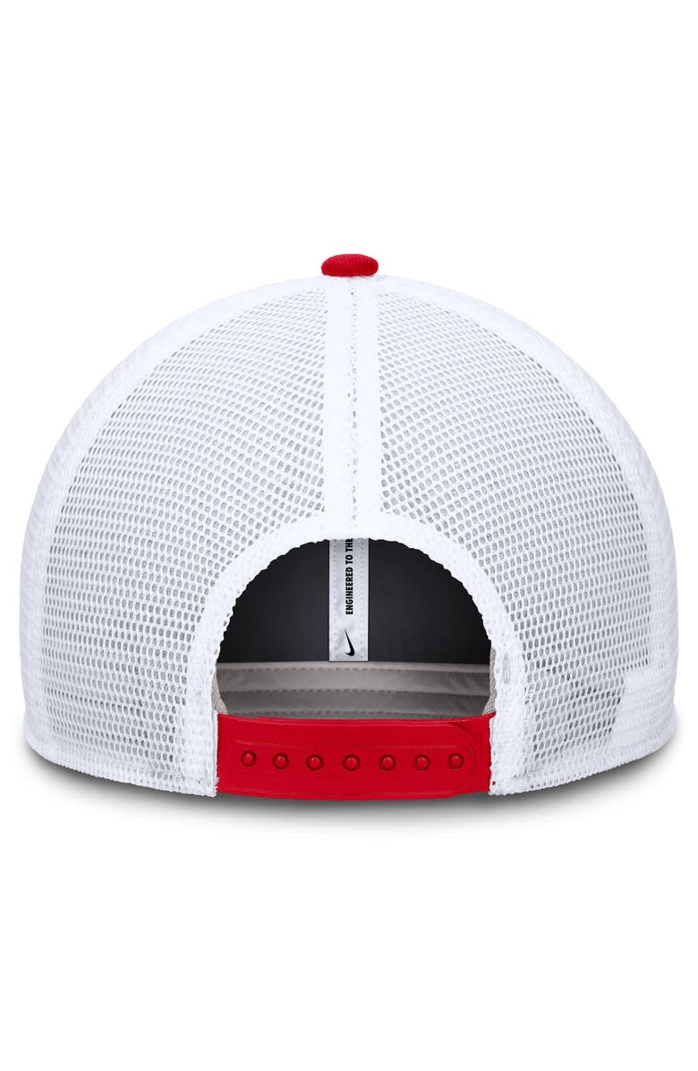 Nike Men's Nike Scarlet Ohio State Buckeyes Rise Performance Adjustable Trucker Hat, Alternate, color,