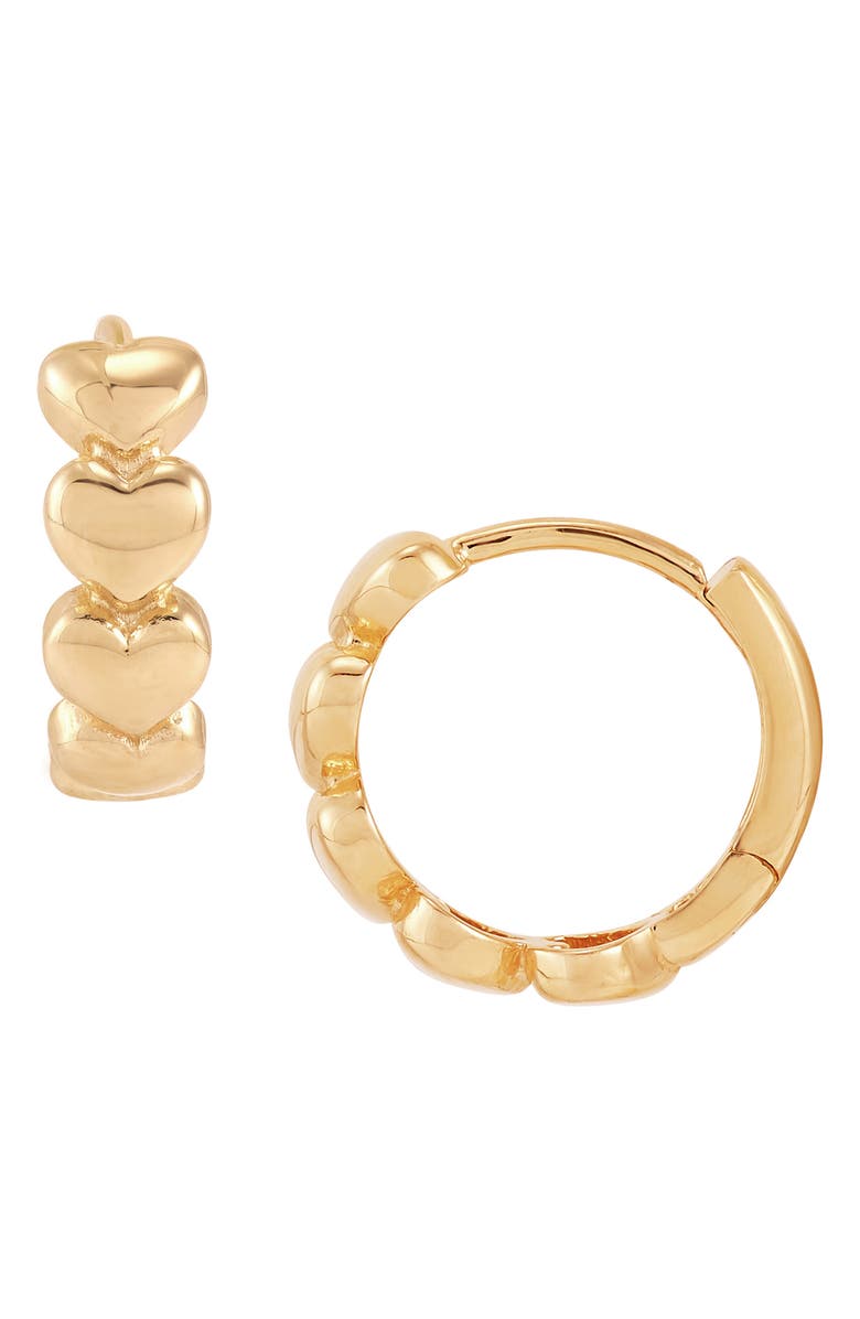 Frankie & Zoe 14K Gold Huggie Hoop Earrings, Alternate, color, Yellow Gold