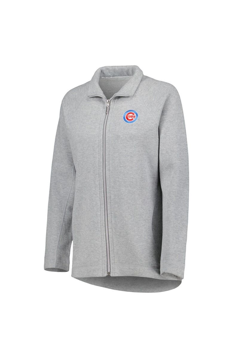 Tommy Bahama Women's Tommy Bahama Heather Gray Chicago Cubs Aruba Raglan Full-Zip Jacket, Alternate, color, Heather Gray